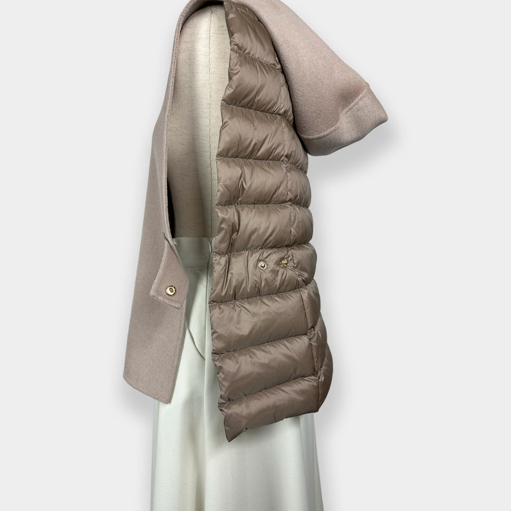 SEVENTY VENEZIA セヴンティヴェネツィア【１点のみ】【Precious掲載品/ダブルフェイス/ウールカシミヤ/ダウンベスト/サイドボタン/ニュアンスカラー】フーディベスト SH0204-05
