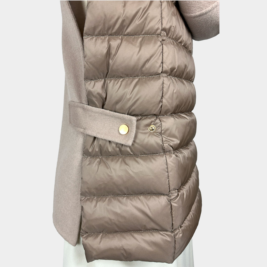 SEVENTY VENEZIA セヴンティヴェネツィア【１点のみ】【Precious掲載品/ダブルフェイス/ウールカシミヤ/ダウンベスト/サイドボタン/ニュアンスカラー】フーディベスト SH0204-05