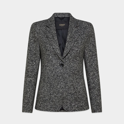 SEVENTY VENEZIA　【ウール/シルク/ストレッチ/エアリー/テーラード/セットアップ】シルクミックスツイードジャケット　SH0208-10