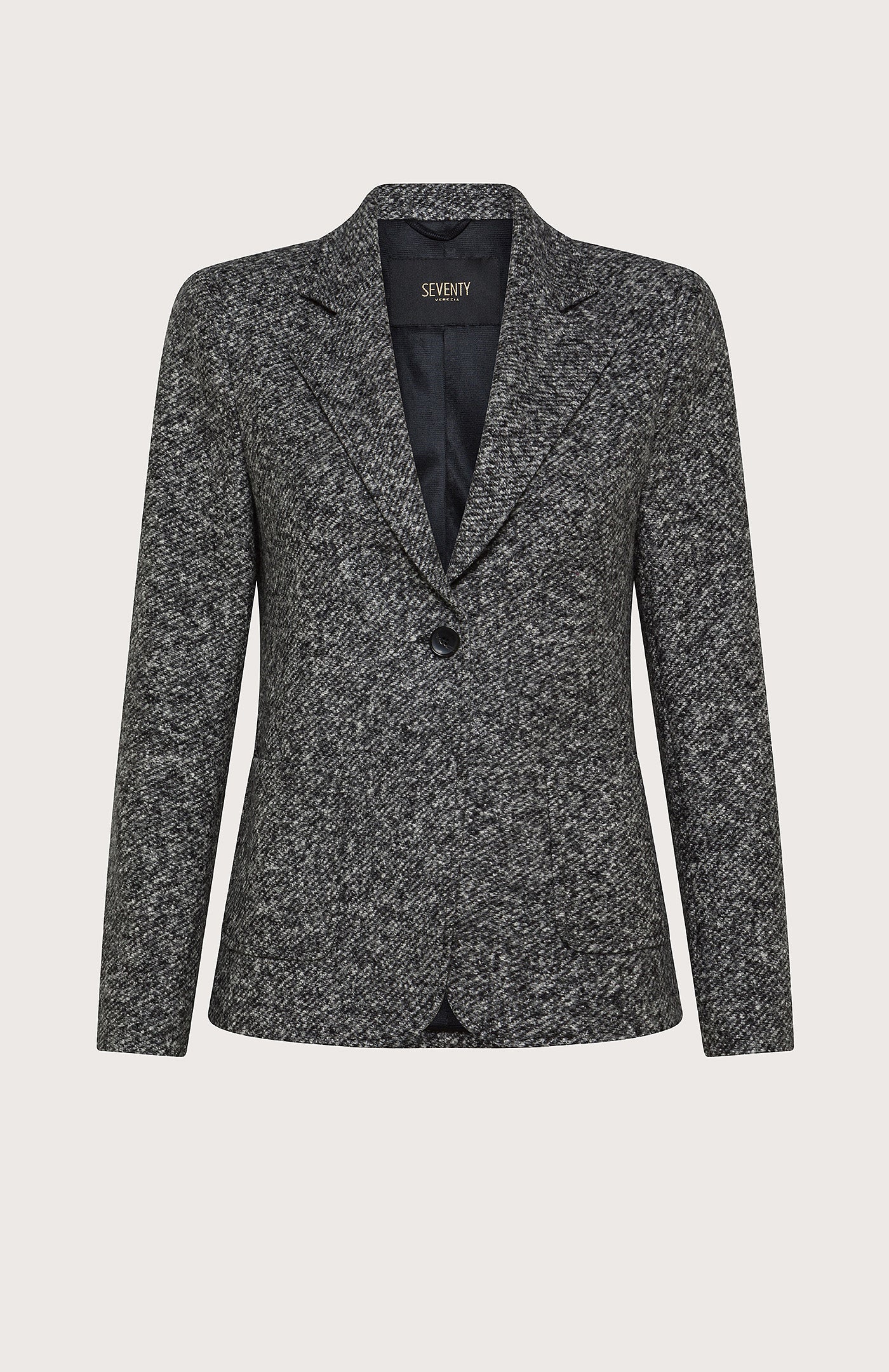 SEVENTY VENEZIA　【ウール/シルク/ストレッチ/エアリー/テーラード/セットアップ】シルクミックスツイードジャケット　SH0208-10