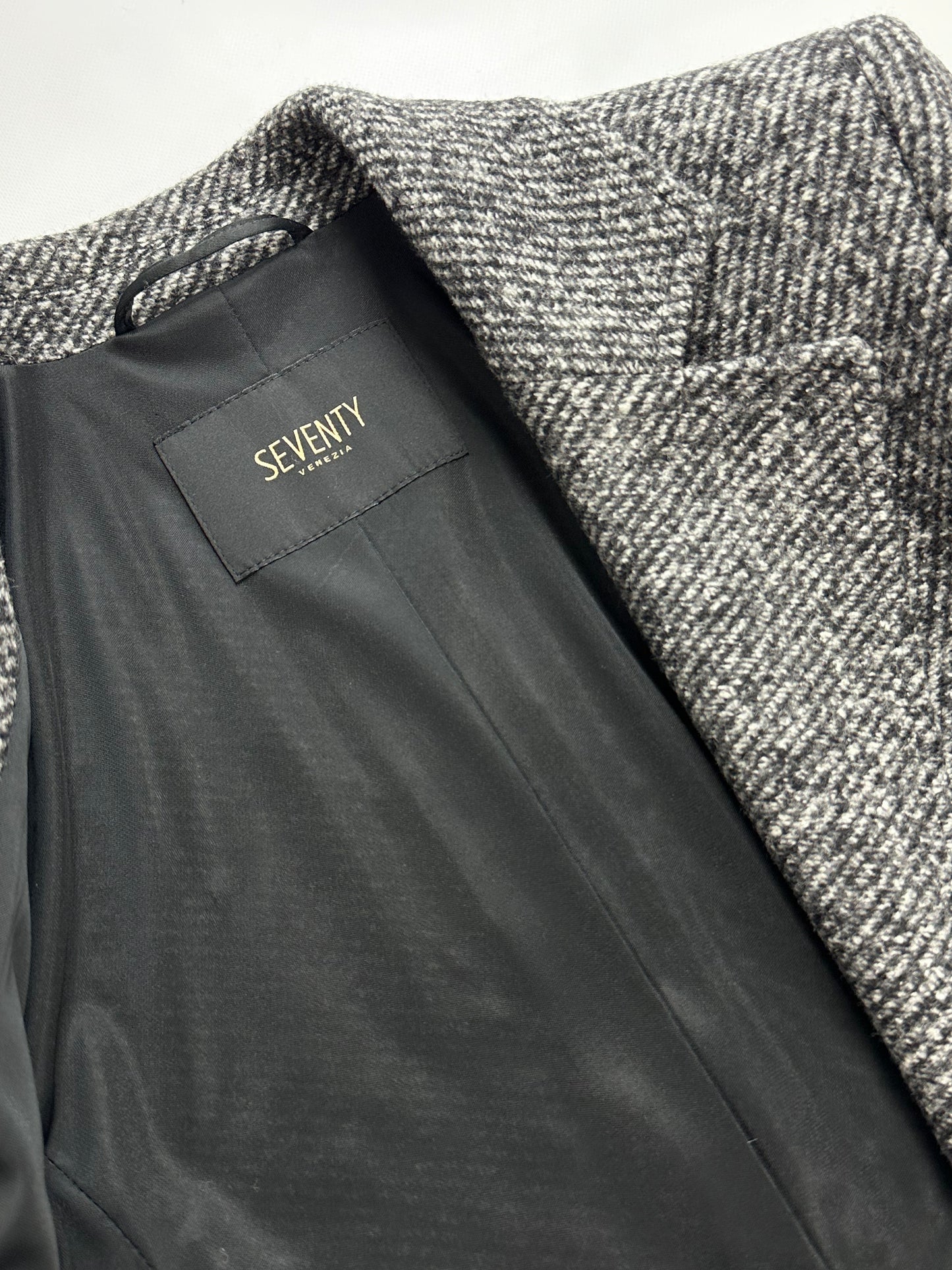 SEVENTY VENEZIA　【ウール/シルク/ストレッチ/エアリー/テーラード/セットアップ】シルクミックスツイードジャケット　SH0208-10