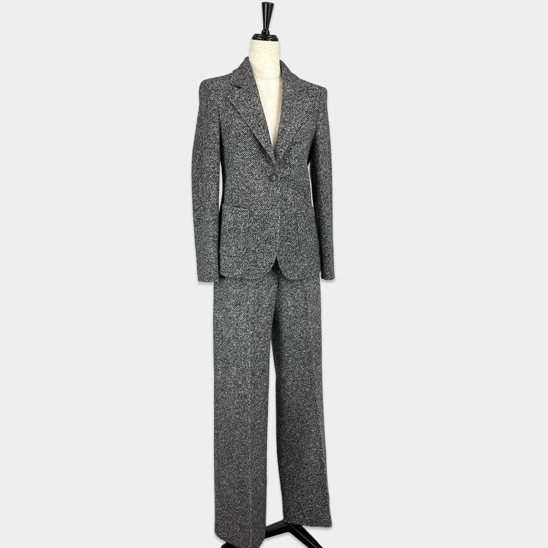 SEVENTY VENEZIA　【ウール/シルク/ストレッチ/エアリー/テーラード/セットアップ】シルクミックスツイードジャケット　SH0208-10