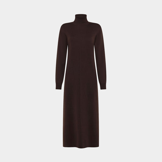 SEVENTY VENEZIA　【着用動画あり/ニットワンピース/スリットワンピース/チュニック/チョコレート】チョコレートワンピース　SH0507-94