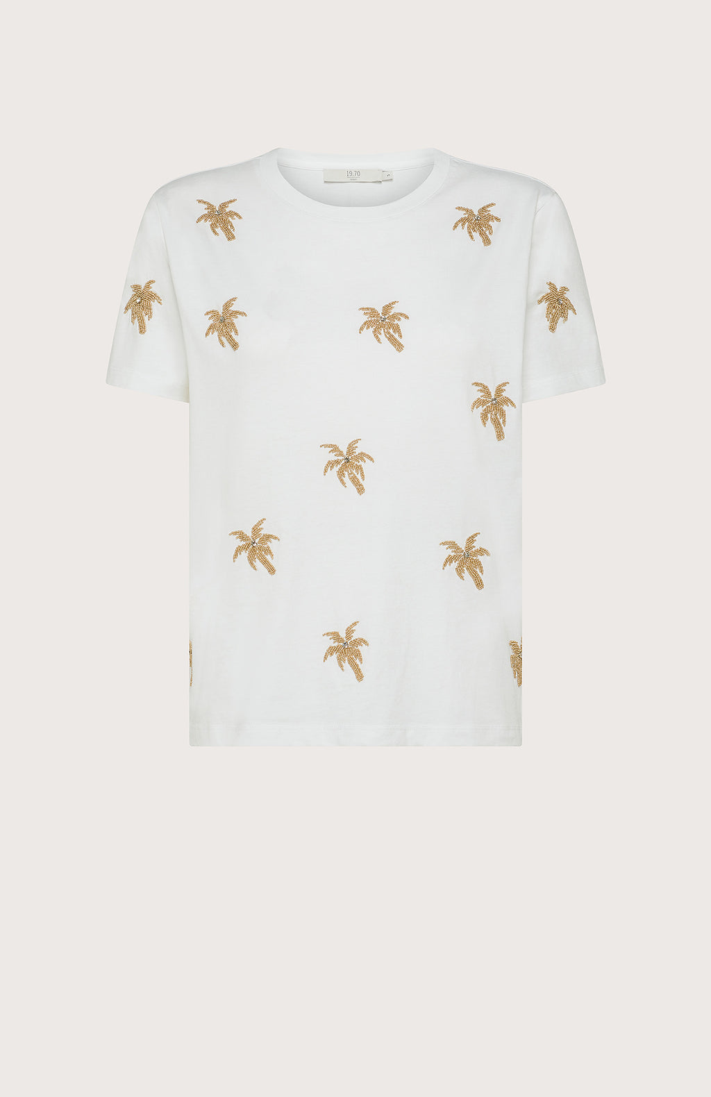 19.70【コットン/天然素材/ビジュー】Tシャツ TG0810-47