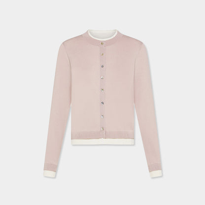 19.70【サクラカラー/レーヨンポリエステル/アンサンブル】サクラカーディガン　TI0710-56