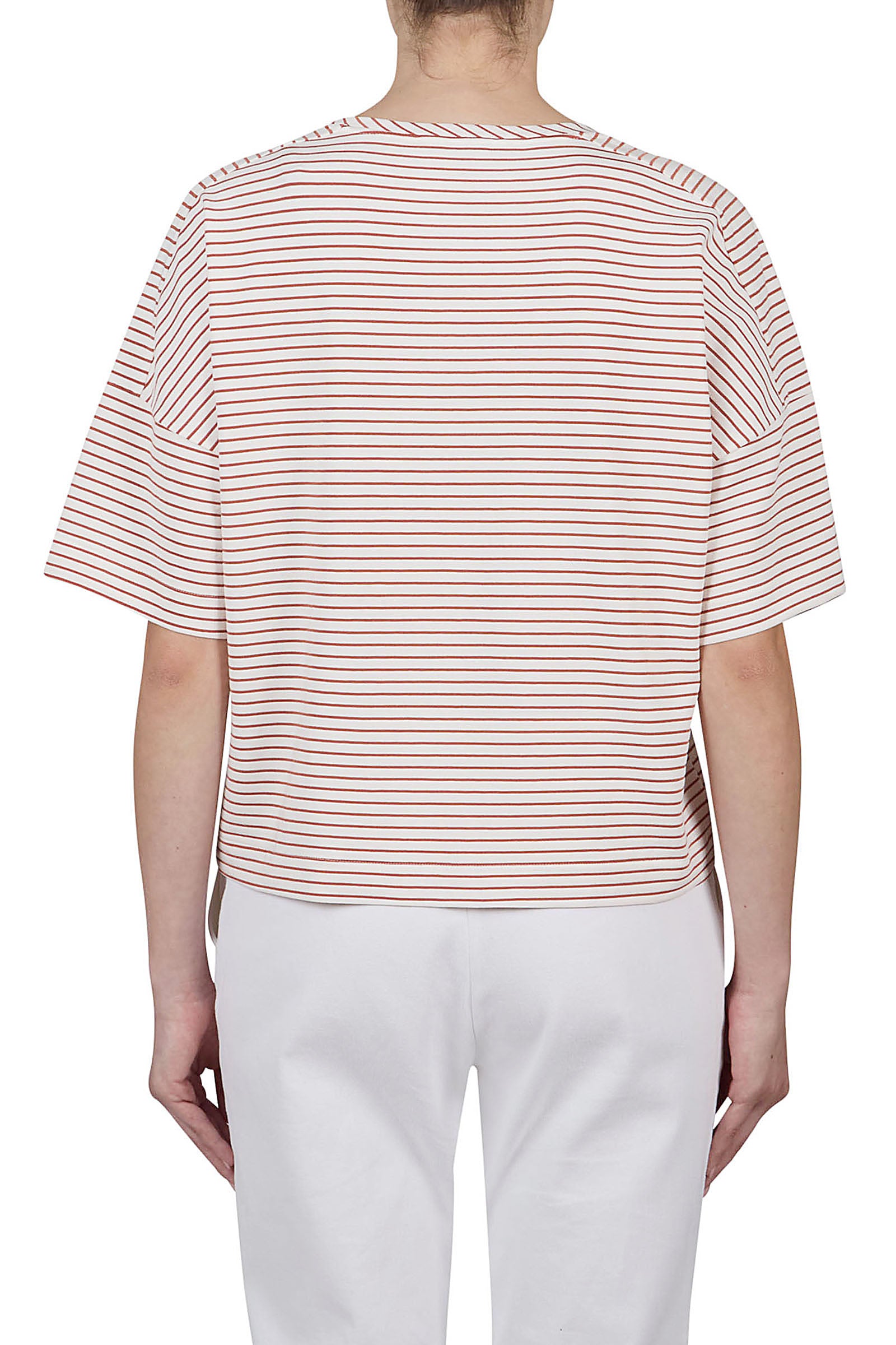 PUROTATTO【ストレッチ/イージーケア/ドロップショルダー/ワイド】ボーダーTシャツ UG1836-14