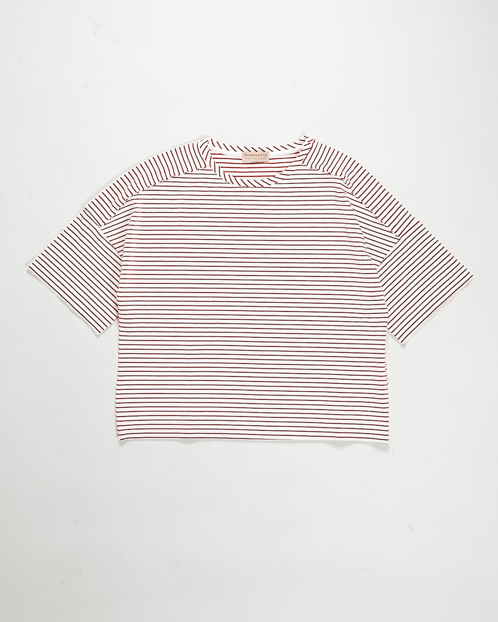 PUROTATTO【ストレッチ/イージーケア/ドロップショルダー/ワイド】ボーダーTシャツ UG1836-14