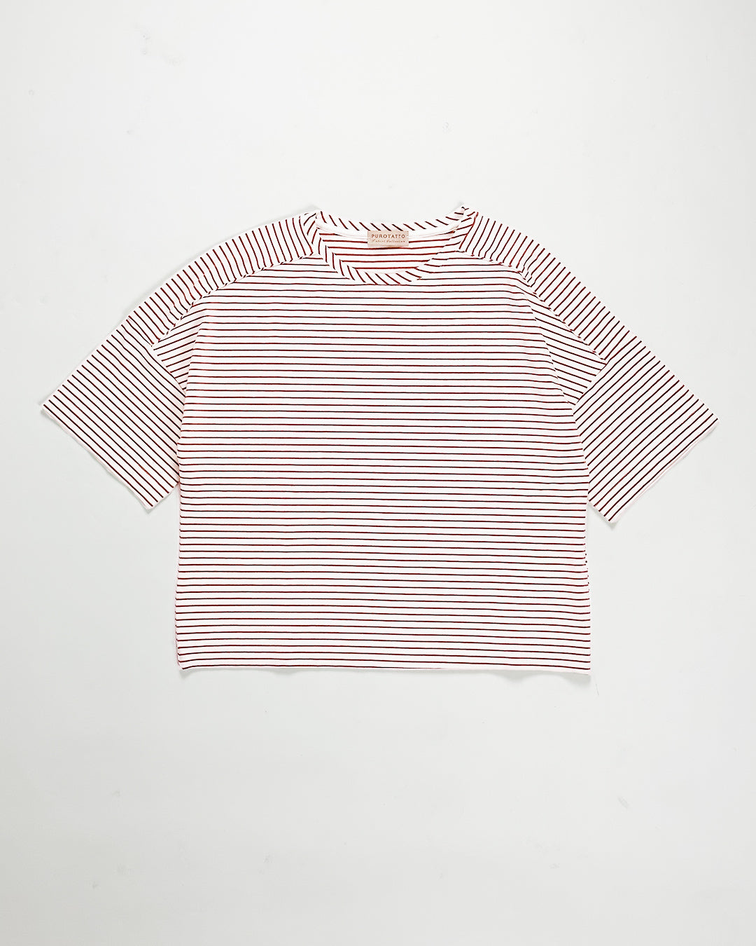 PUROTATTO【ストレッチ/イージーケア/ドロップショルダー/ワイド】ボーダーTシャツ UG1836-14