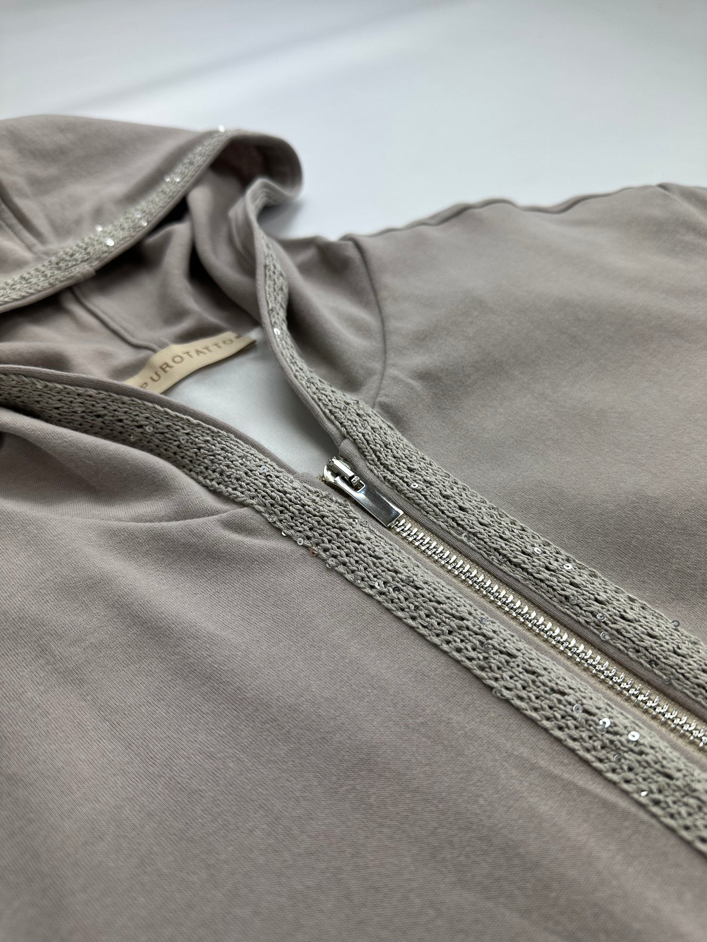 【人気】PUROTATTO【PICK UP！/コットン100％/リラックス/カジュアルスタイル/ジャージ】ラメパイピングパーカー　UH0855-57