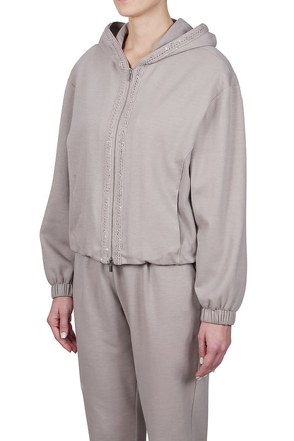 【人気】PUROTATTO【PICK UP！/コットン100％/リラックス/カジュアルスタイル/ジャージ】ラメパイピングパーカー　UH0855-57