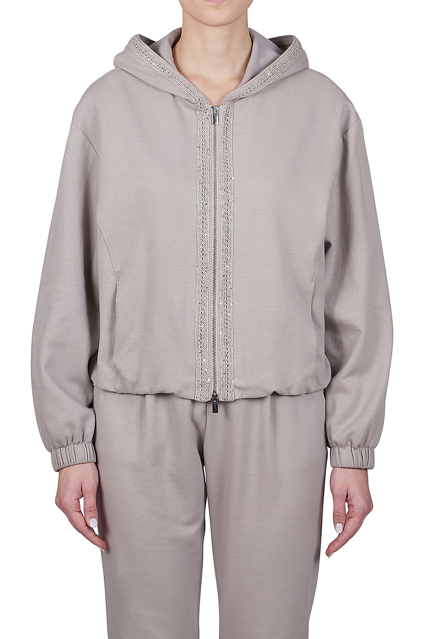 【人気】PUROTATTO【PICK UP！/コットン100％/リラックス/カジュアルスタイル/ジャージ】ラメパイピングパーカー　UH0855-57