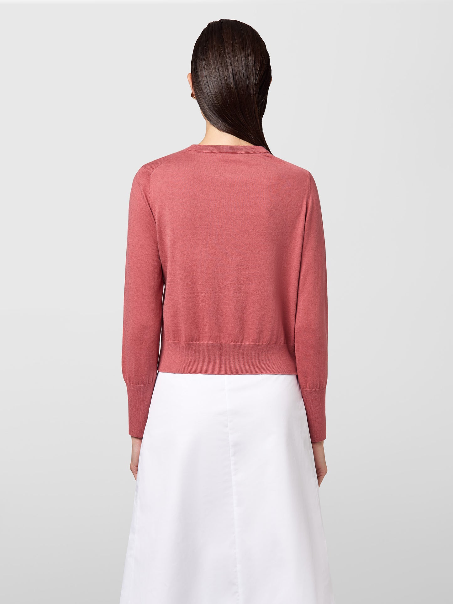 ALPHA STUDIO【春カーデ/春ニット/コットン100/アシンメトリー/エレガンス】アシンメトリーニット　ZI0706-02