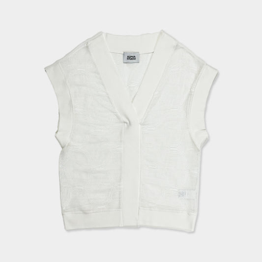 ALPHA STUDIO【コットンジャガードレース/COOL/ジャケット】レースジャケット　ZI0207-46