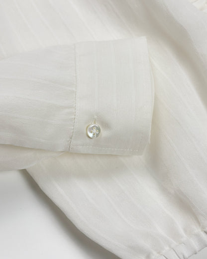 DOROTHEE SCHUMACHER【オケージョン/シルク混/ノーカラー/シフォン】フリルブラウス　GG1609-27