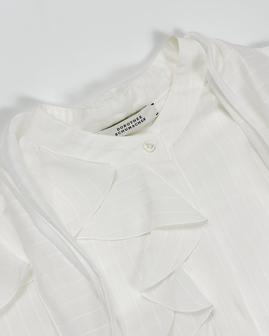 DOROTHEE SCHUMACHER【オケージョン/シルク混/フリル/Iライン】ボウタイブラウス　GG5616-44