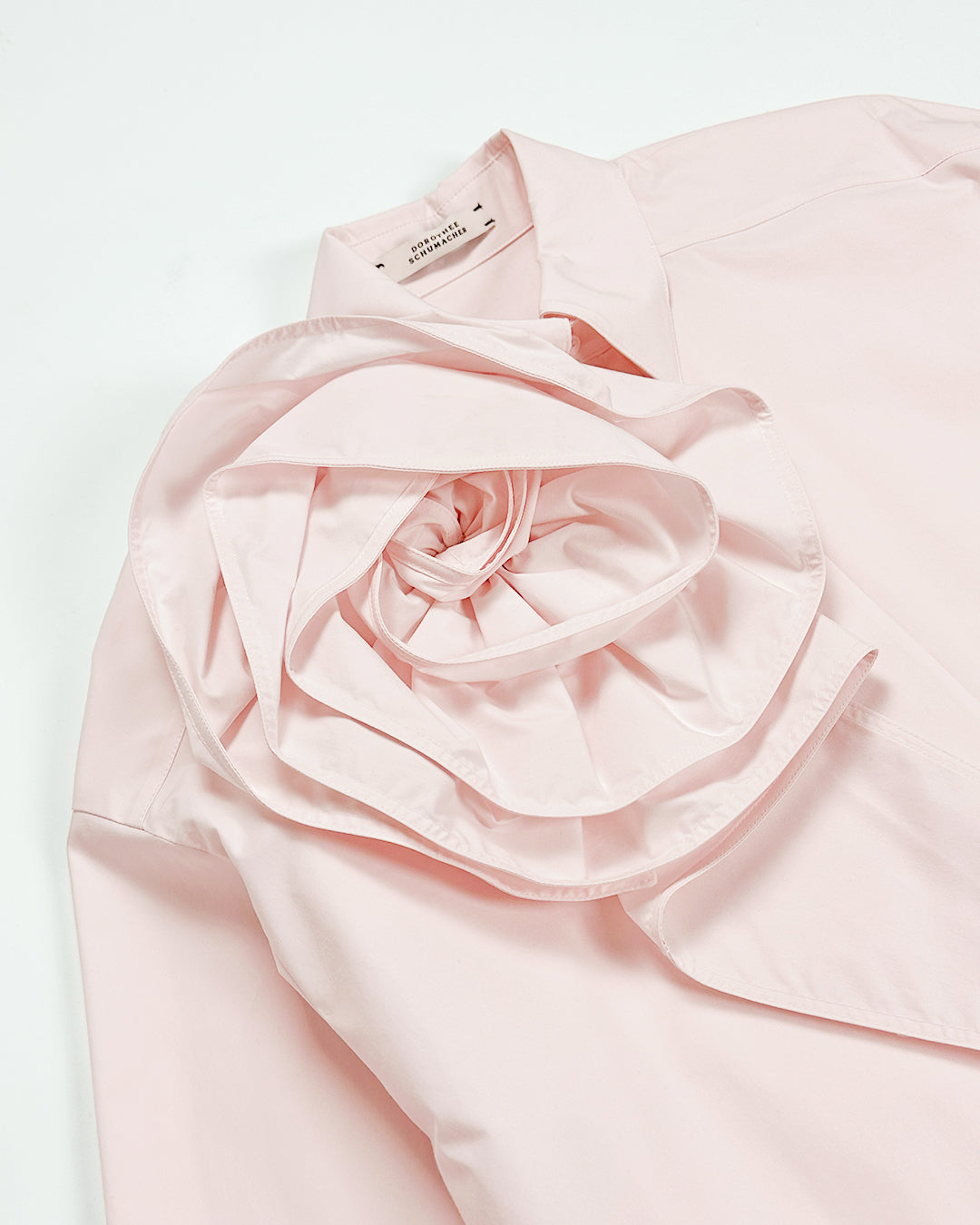 DOROTHEE SCHUMACHER【オケージョン/コットン/Iライン/コサージュ】シャツブラウス　GG5605-38