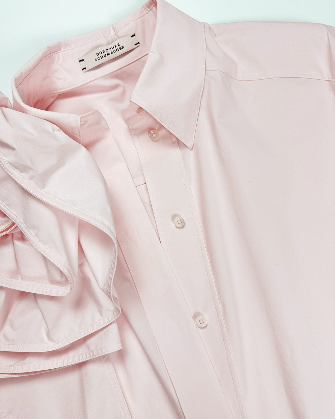 DOROTHEE SCHUMACHER【オケージョン/コットン/Iライン/コサージュ】シャツブラウス　GG5605-38