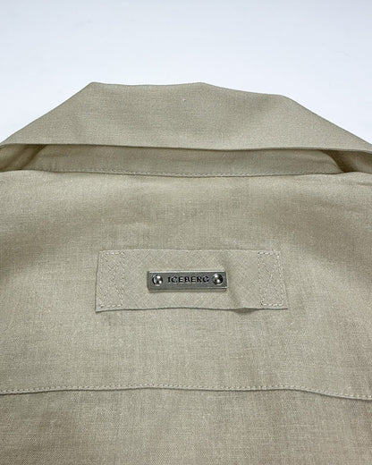 ICEBERG UOMO【メンズ/雑誌掲載/フラワーシャツ/リネンコットン/ロゴ】フラワーシャツ　BI0606-13