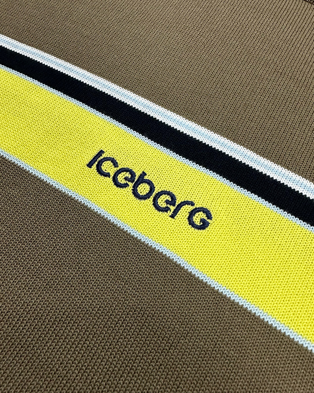 ICEBERG UOMO【メンズ/雑誌掲載/サマーニット/コットン/ロゴ】ロゴサマーニット　BI0711-39