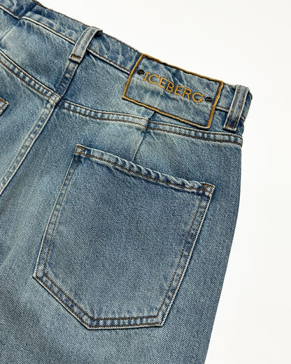 ICEBERG【春デニム/バレル/ワイド/ロゴ】バレルデニム　II0303-03