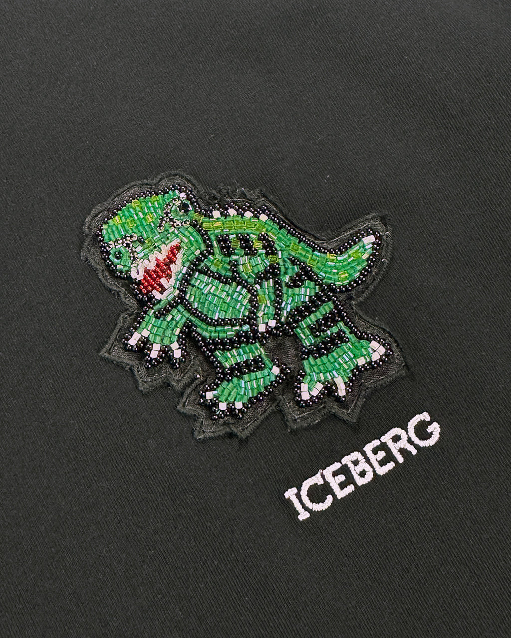 ICEBERG【カットソー/刺繍ロゴ/恐竜/ダイナソー/コットン】刺繍ダイナソーカットソー　II0811-23