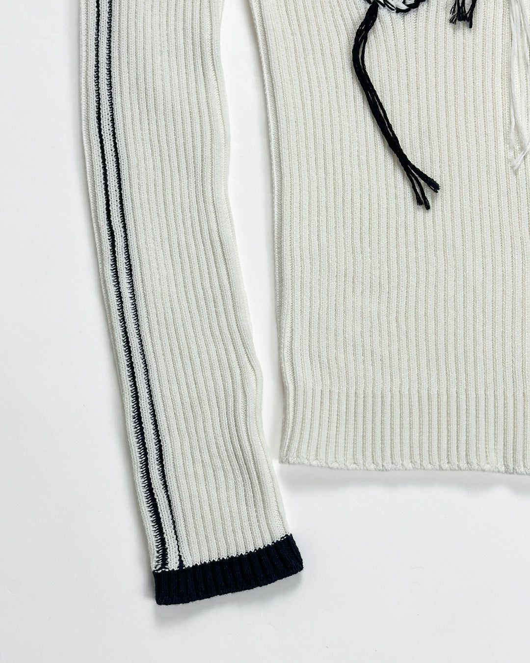 ICEBERG【リブニット/アイスフラワー/刺繍/コットン】アイスフラワーニット　II0704-35