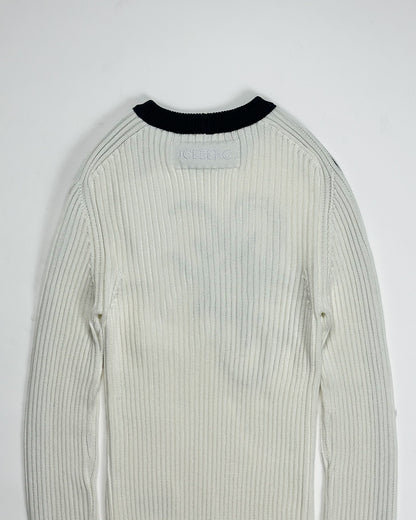 ICEBERG【リブニット/アイスフラワー/刺繍/コットン】アイスフラワーニット　II0704-35