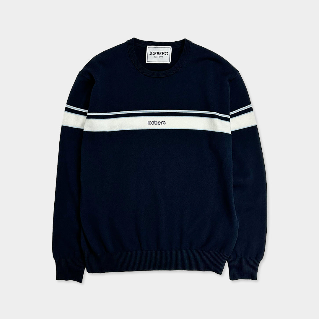 ICEBERG UOMO【メンズ/雑誌掲載/サマーニット/コットン/ロゴ】ロゴサマーニット　BI0711-39