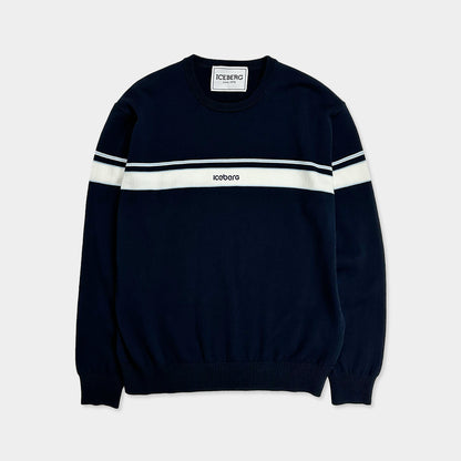 ICEBERG UOMO【メンズ/雑誌掲載/サマーニット/コットン/ロゴ】ロゴサマーニット　BI0711-39