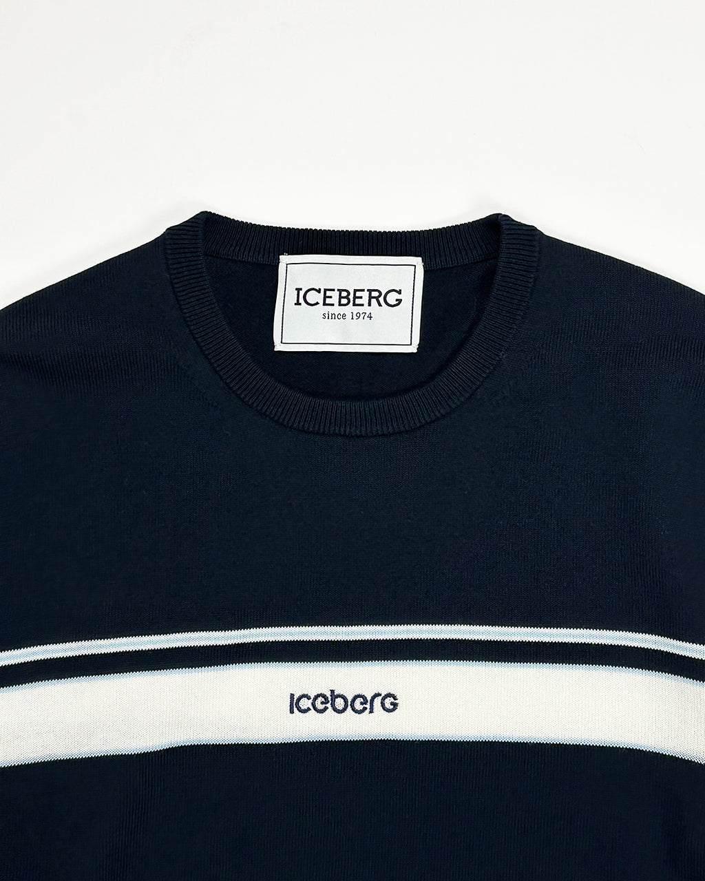 ICEBERG UOMO【メンズ/雑誌掲載/サマーニット/コットン/ロゴ】ロゴサマーニット　BI0711-39