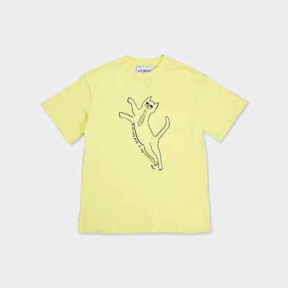 ICEBERG【コットン/ロゴ/刺繍/キャラクター】キャット刺繍Tシャツ　II0810-23