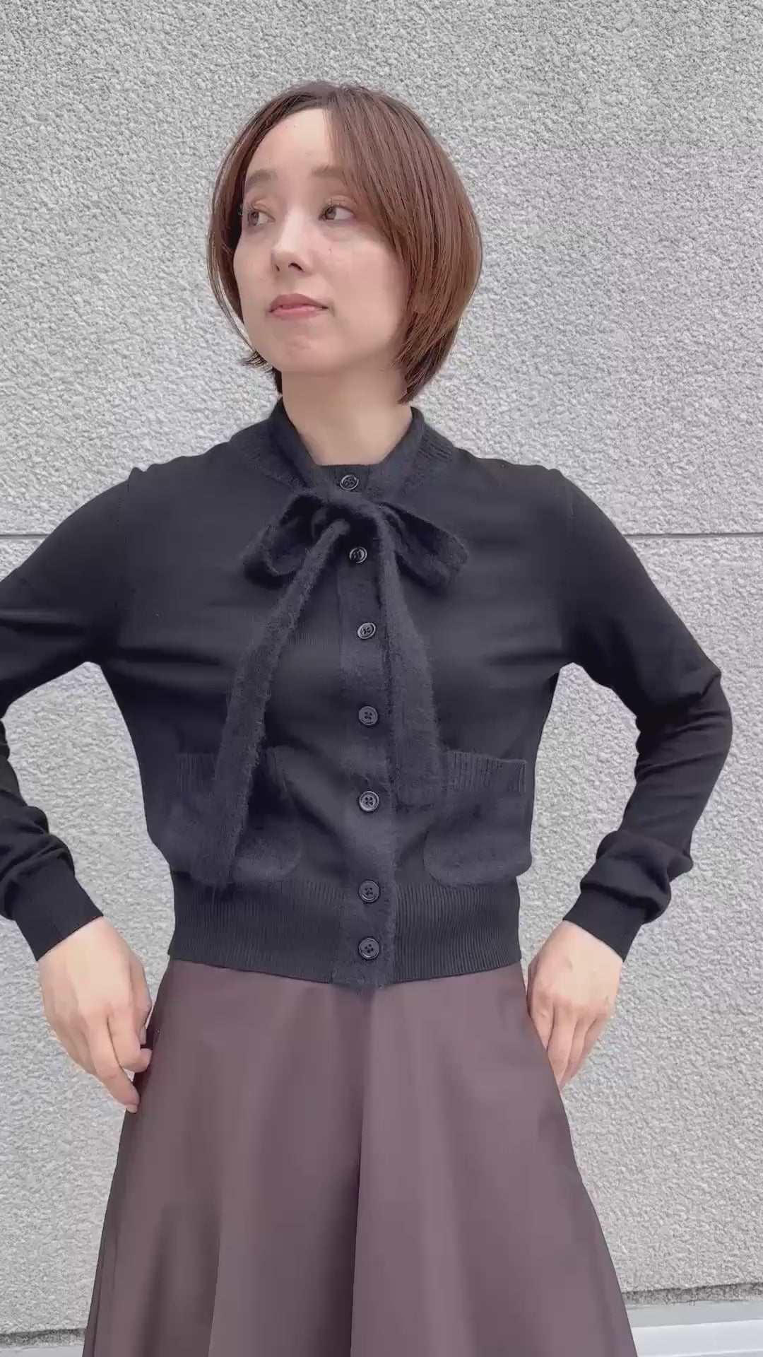 DOROTHEE SCHUMACHER【ボウタイ/フォーマル/ブラック/メリノウール100