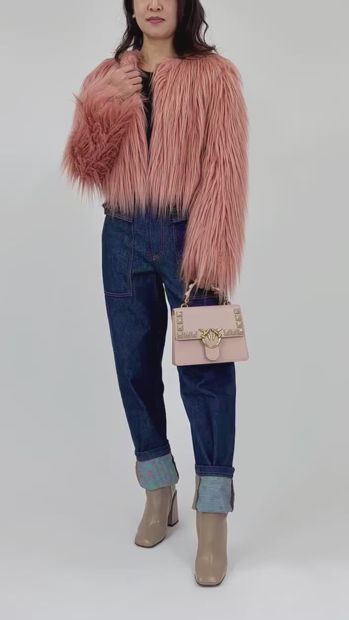 PINKO【オケージョン/セレモニー/スタッズ/ミニバッグ】レザー型押しショルダー　PD9902-02