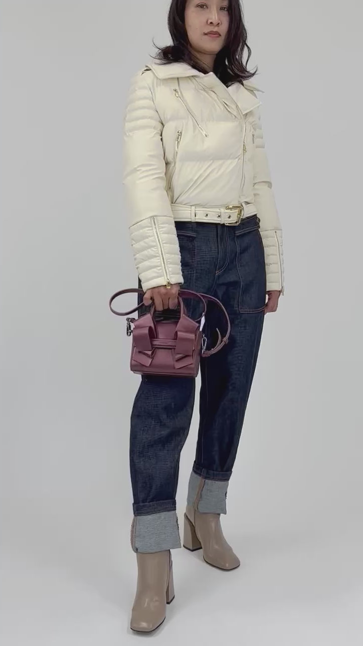 PINKO【オケージョン/セレモニー/ハンドバッグ/ミニバッグ】レザーリボンショルダー　PD9903-03
