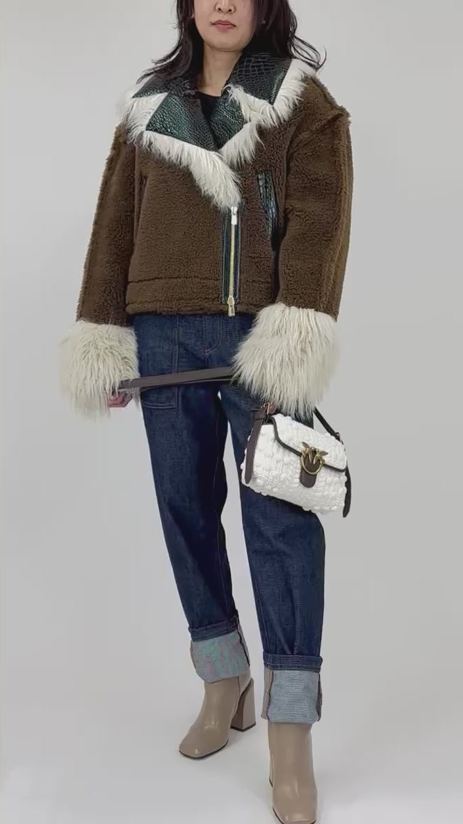 PINKO【ショルダーバッグ/ミニバッグ/ニットバッグ】ニット✕レザーバッグ　PD9907-05